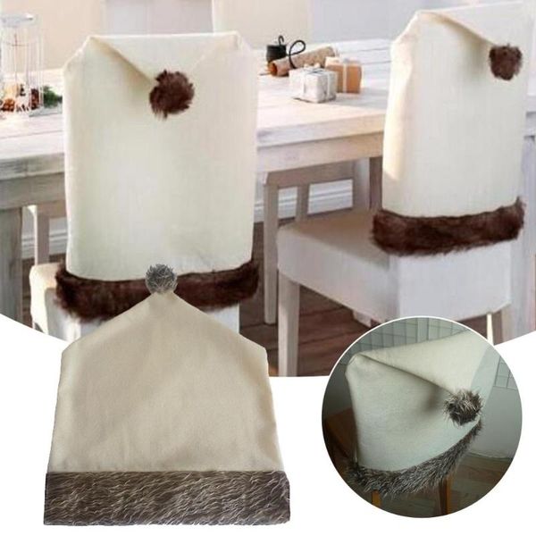 chair covers christmas decorations - santa claus beige hat back cover dinner table party decoration set
chair covers christmas decorations - santa claus beige hat back cover dinner table party decoration set