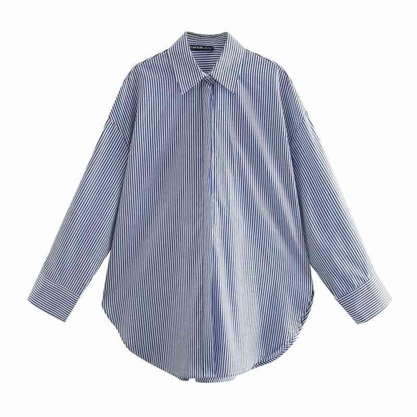 streetwear women blue striped shirts fashion ladies cotton loose causal female chic turn down collar blouses 210527, White
streetwear women blue striped shirts fashion ladies cotton loose causal female chic turn down collar blouses 210527, White