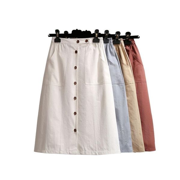 high waist solid pleated single row button skirts womens casual elgant a line skirt with pockets #, Black
high waist solid pleated single row button skirts womens casual elgant a line skirt with pockets #, Black
