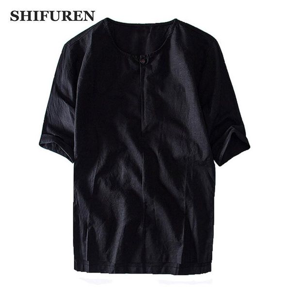 summer men's short sleeve cotton linen shirts breathable male collarless dress masculina camisas size -3xl casual, White;black
summer men's short sleeve cotton linen shirts breathable male collarless dress masculina camisas size -3xl casual, White;black