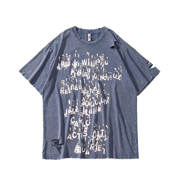 men's t-shirts summer loose distressed wash hole t-shirt ins tide funny letters printing tshirts men and women short sleeves tees, White;black
men's t-shirts summer loose distressed wash hole t-shirt ins tide funny letters printing tshirts men and women short sleeves tees, White;black