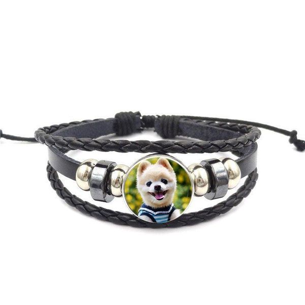 charm bracelets ej glaze small dog handmade glass cabochon black leather bracelet bangles jewelry good condition for women men party, Golden;silver
charm bracelets ej glaze small dog handmade glass cabochon black leather bracelet bangles jewelry good condition for women men party, Golden;silver