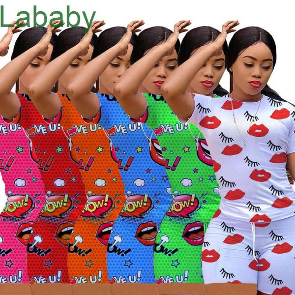 women tracksuits two piece set designer lips pattern printed casual short t shirt shorts outfits summer club lady casual sports suit, Gray
women tracksuits two piece set designer lips pattern printed casual short t shirt shorts outfits summer club lady casual sports suit, Gray