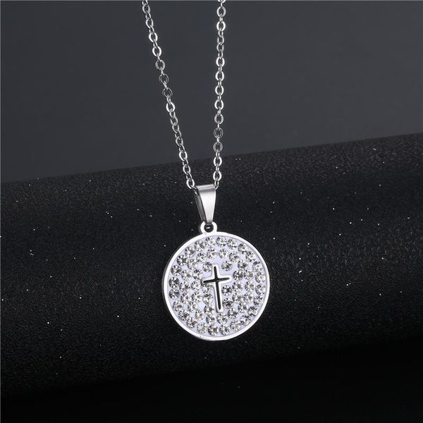 pendant necklaces 2021 fashion cross stainless steel crystal necklace for women silver color & pendants jewerly collier femme
pendant necklaces 2021 fashion cross stainless steel crystal necklace for women silver color & pendants jewerly collier femme