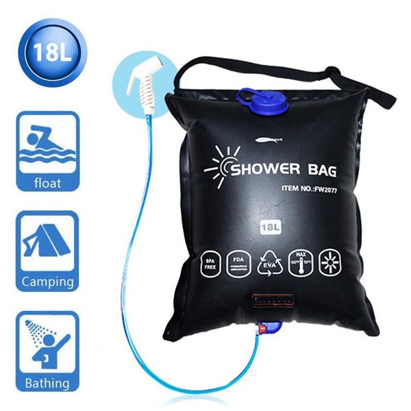 camping solar shower bag 18l large capacity bathing water portable folding storage for outdoor swimming accessory bags
camping solar shower bag 18l large capacity bathing water portable folding storage for outdoor swimming accessory bags