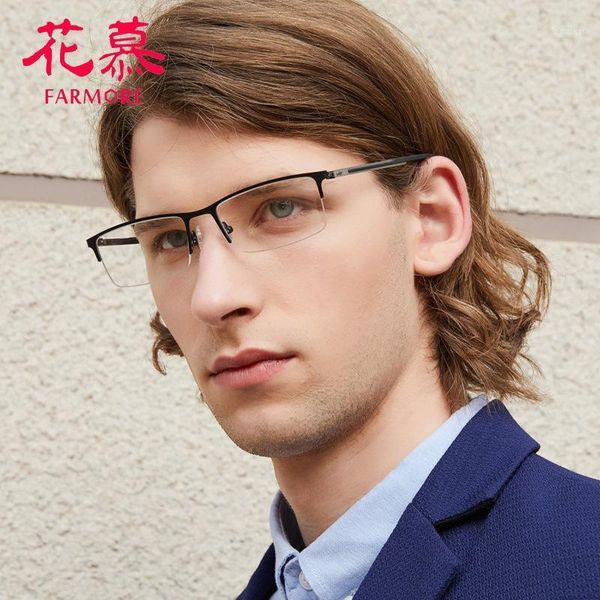 business metal spectacle frame men's half-frame fashion glasses fm1835 sunglasses frames1, Black
business metal spectacle frame men's half-frame fashion glasses fm1835 sunglasses frames1, Black
