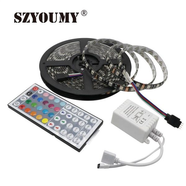 strips szyoumy black pcb rgb led strip dc12v ip65 waterproof 60led/m 5m/lot flexible tape light + 44 key remote controller
strips szyoumy black pcb rgb led strip dc12v ip65 waterproof 60led/m 5m/lot flexible tape light + 44 key remote controller
