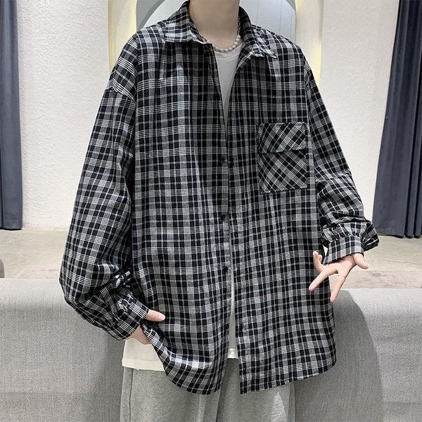 men's casual shirts 2021 autumn plaid shirt long-sleeved youth thin loose tooling clothes trend low price blue, White;black
men's casual shirts 2021 autumn plaid shirt long-sleeved youth thin loose tooling clothes trend low price blue, White;black