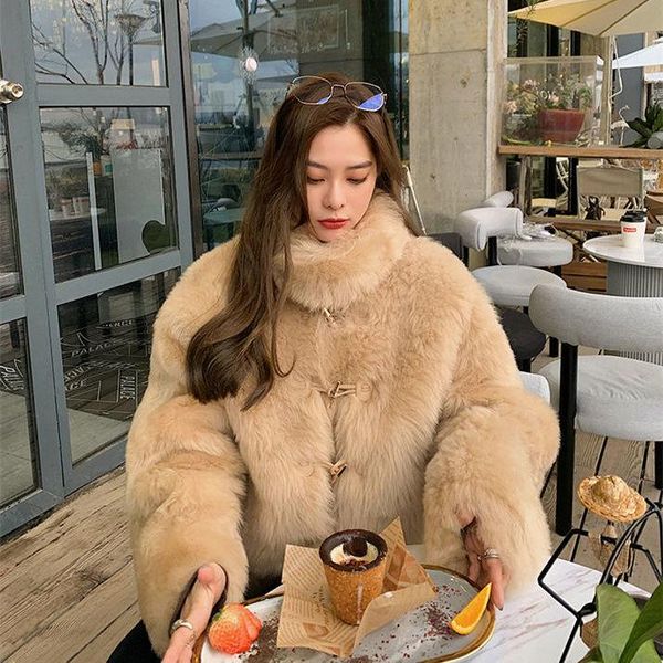 women's fur & faux 2021 women winter fashion imitation jackets female slim warm coats ladies solid stand collar overcoats p647, Black
women's fur & faux 2021 women winter fashion imitation jackets female slim warm coats ladies solid stand collar overcoats p647, Black