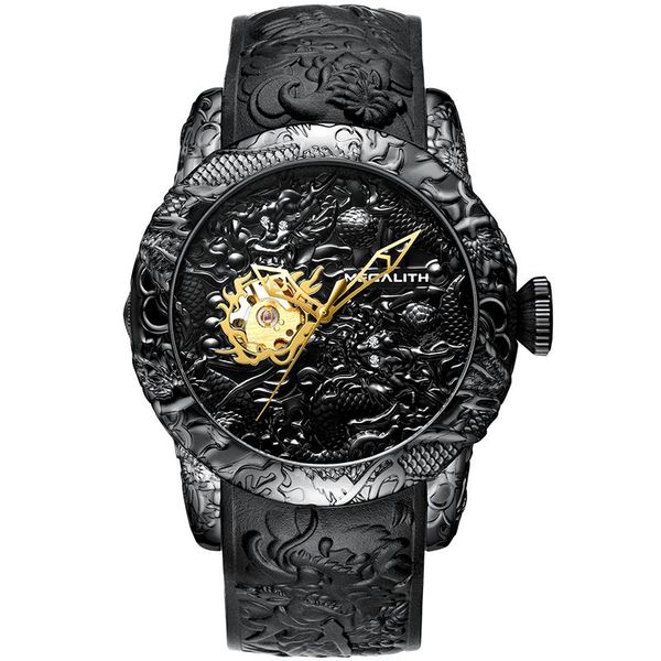 luxury gold dragon sculpture watch men waterproof silicone strap wristwatch automatic mechanical watches relojes hombre wristwatches, Slivery;brown
luxury gold dragon sculpture watch men waterproof silicone strap wristwatch automatic mechanical watches relojes hombre wristwatches, Slivery;brown