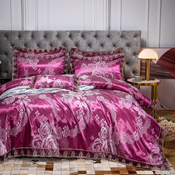bedding sets drop wedding duvet cover set golden jacquard lace flat sheet pillowcase 4pcs european luxury purple
bedding sets drop wedding duvet cover set golden jacquard lace flat sheet pillowcase 4pcs european luxury purple