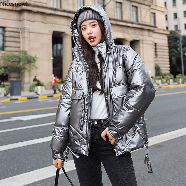 glossy plus size cotton padded with zipper loose thick coat outwear hooded shiny woman parkas solid casual women's winter jacket, Black
glossy plus size cotton padded with zipper loose thick coat outwear hooded shiny woman parkas solid casual women's winter jacket, Black
