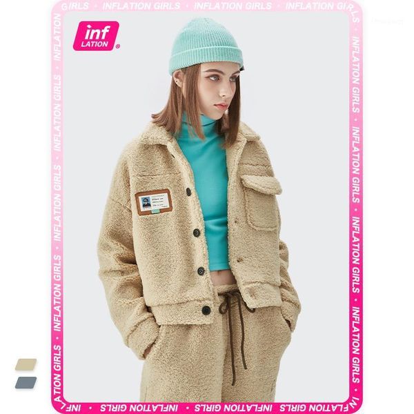 women's jackets inflation vintage womens lambswool jacket for winter thick coat women fleece collar warm outwear female overcoat 38319g, Black;brown
women's jackets inflation vintage womens lambswool jacket for winter thick coat women fleece collar warm outwear female overcoat 38319g, Black;brown