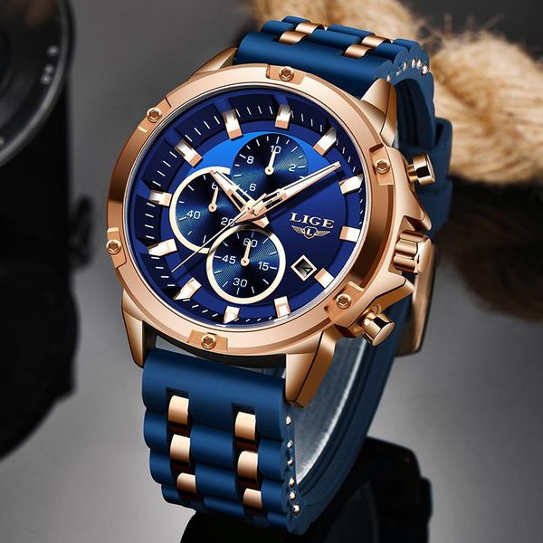 wristwatches lige men's chronograph a quartz watch with date, luminous hands, waterproof silicone rubber strap wristswatch for man+box, Slivery;brown
wristwatches lige men's chronograph a quartz watch with date, luminous hands, waterproof silicone rubber strap wristswatch for man+box, Slivery;brown