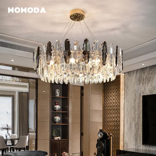 chandeliers postmodern crystal led lights fixture luxury round metal leaf lamps bedroom living room indoor lighting lustre
chandeliers postmodern crystal led lights fixture luxury round metal leaf lamps bedroom living room indoor lighting lustre