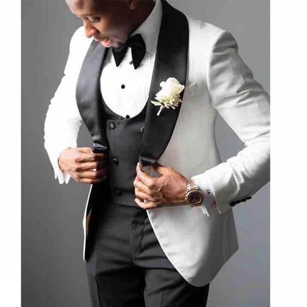 men's suits & blazers custom made white grooms wedding suit 3 pieces slim fit shawl lapel tuxedo set formal blazer double breasted wais, White;black
men's suits & blazers custom made white grooms wedding suit 3 pieces slim fit shawl lapel tuxedo set formal blazer double breasted wais, White;black