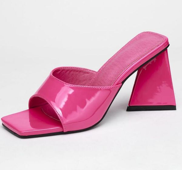 dress shoes summer women's triangle high-heeled slippers simple square head cloth thick heel sandals open toe lady pumps, Black
dress shoes summer women's triangle high-heeled slippers simple square head cloth thick heel sandals open toe lady pumps, Black