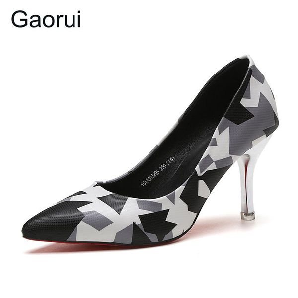 gaorui women pointed-toe pumps spring women's fashion camouflage thin high heel shoes pu leather hit-color dress, Black
gaorui women pointed-toe pumps spring women's fashion camouflage thin high heel shoes pu leather hit-color dress, Black