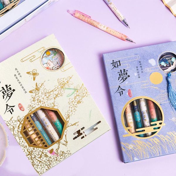 gel pens 6pc set pen ancient chinese forbidden city design bookmark exquisite tassel black/colorful ink stationery gift box
gel pens 6pc set pen ancient chinese forbidden city design bookmark exquisite tassel black/colorful ink stationery gift box