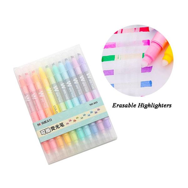 highlighters 10pcs/set multi colored double headed erasable drawing art marker fluorescent pens stationery school writing board, Black;red
highlighters 10pcs/set multi colored double headed erasable drawing art marker fluorescent pens stationery school writing board, Black;red