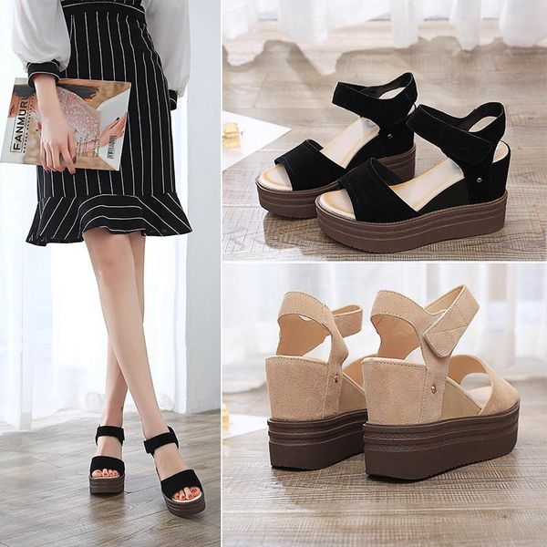 dress shoes 2021 women sandals summer platform high heels sandal ladies wedge sandalia plataforma, Black
dress shoes 2021 women sandals summer platform high heels sandal ladies wedge sandalia plataforma, Black