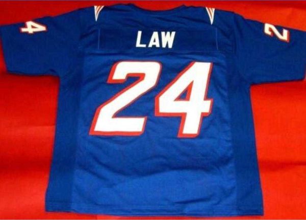 custom rare 1995 #24 ty law blue white color men game worn retro jersey college jersey size s-5xl or custom any name or number jersey, Black
custom rare 1995 #24 ty law blue white color men game worn retro jersey college jersey size s-5xl or custom any name or number jersey, Black