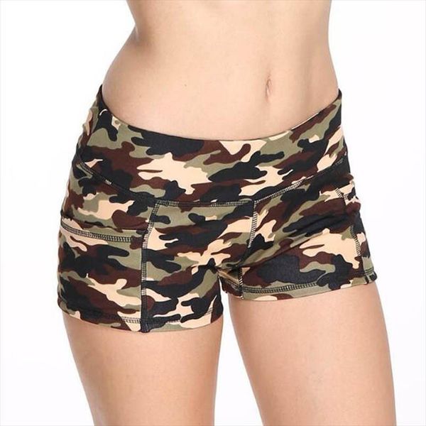 low waist camouflage print summer womens short slim mini pants, White;black 
low waist camouflage print summer womens short slim mini pants, White;black