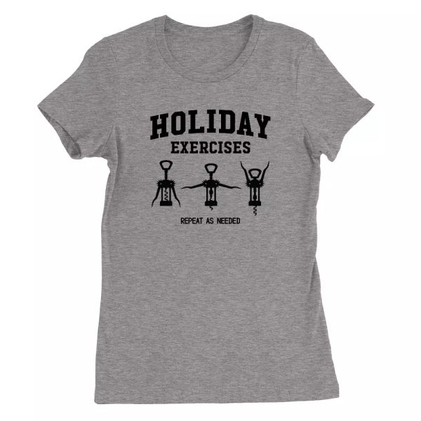 holiday exercises womens t-shirt funny joke christmas present prosecco wine, White;black
holiday exercises womens t-shirt funny joke christmas present prosecco wine, White;black