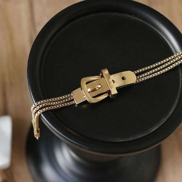 charm bracelets stainless steel belt buckle three-layer chains bracelet for women on hands gold color adjustable chain, Golden;silver
charm bracelets stainless steel belt buckle three-layer chains bracelet for women on hands gold color adjustable chain, Golden;silver