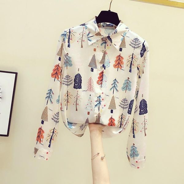 women's blouses & shirts fashion design printed women chiffon summer 2021 turn-down collar long-sleeved elegant office lady outwear, White
women's blouses & shirts fashion design printed women chiffon summer 2021 turn-down collar long-sleeved elegant office lady outwear, White