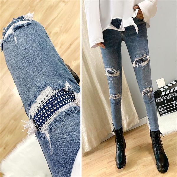 street european stretch womens capri high waist jeans diamond trousers fashion big hole light blue pants, Black;white
street european stretch womens capri high waist jeans diamond trousers fashion big hole light blue pants, Black;white