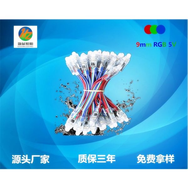 9mm full color string 5v waterproof led perforated 0.3w glued led exposed lamp
9mm full color string 5v waterproof led perforated 0.3w glued led exposed lamp