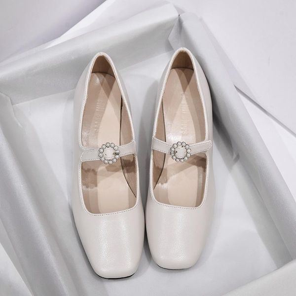 dress shoes vintage pearl flower buckle strap square toe pumps shallow mouth chunky med high heels work ol sewing beads elegant scarpe, Black
dress shoes vintage pearl flower buckle strap square toe pumps shallow mouth chunky med high heels work ol sewing beads elegant scarpe, Black