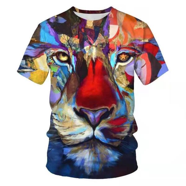 men's t-shirts factory direct summer trends support custom printed lion tiger leopard 3d digital printing, White;black
men's t-shirts factory direct summer trends support custom printed lion tiger leopard 3d digital printing, White;black