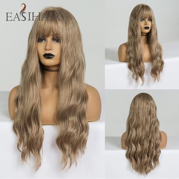 long dark blonde wigs with bangs synthetic wigs for women wavy cosplay wigs heat resistant natural hair, Black
long dark blonde wigs with bangs synthetic wigs for women wavy cosplay wigs heat resistant natural hair, Black
