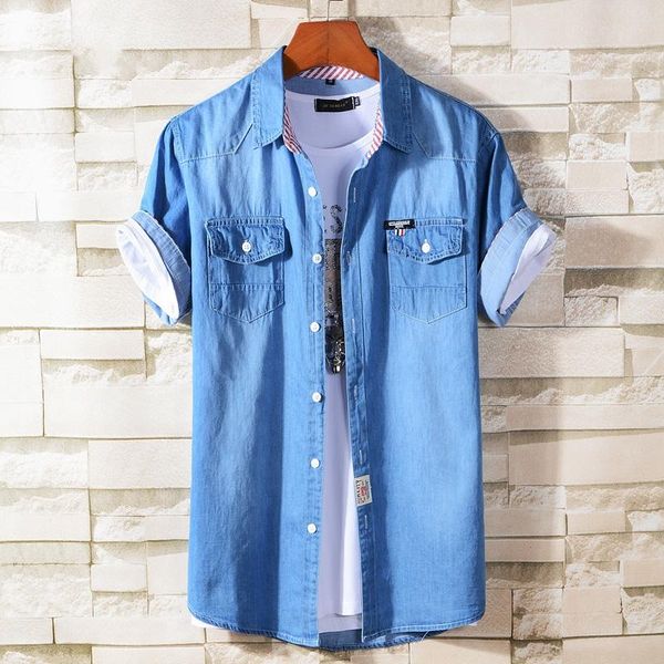 summer men's fashion denim shirt korean style business casual cowboy short sleeve male high-end brand slim shirts, White;black
summer men's fashion denim shirt korean style business casual cowboy short sleeve male high-end brand slim shirts, White;black