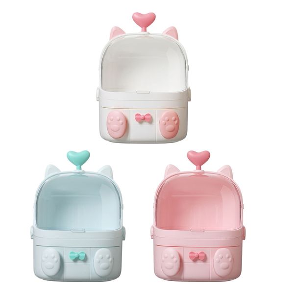 cat shape pastic makeup storage_box cosmetic organizer make up container desksundry storage case with hande
cat shape pastic makeup storage_box cosmetic organizer make up container desksundry storage case with hande