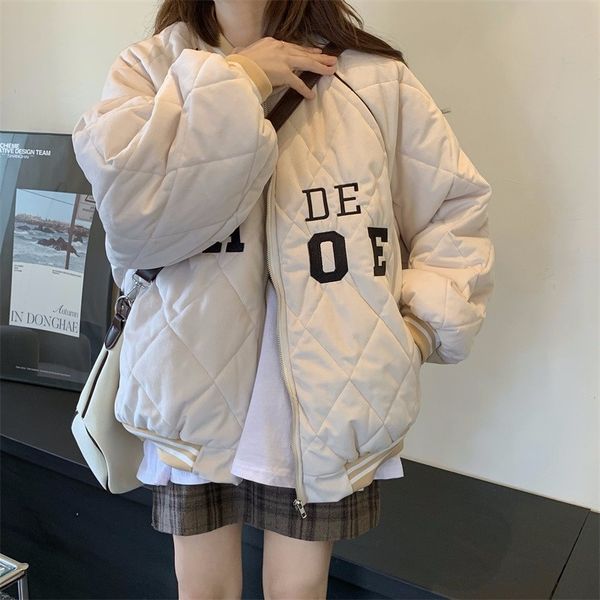 american fried street cotton baseball jacket womens autumn and winter new korean loose embroidery thickened cotton jacket, Black
american fried street cotton baseball jacket womens autumn and winter new korean loose embroidery thickened cotton jacket, Black
