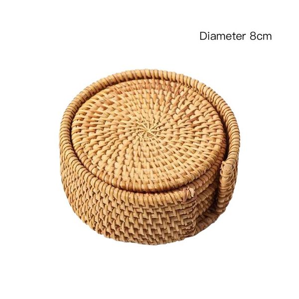 mats & pads 6pcs round rattan coasters bowl pad handmade insulation placemats table padding cup kitchen decoration accessories
mats & pads 6pcs round rattan coasters bowl pad handmade insulation placemats table padding cup kitchen decoration accessories
