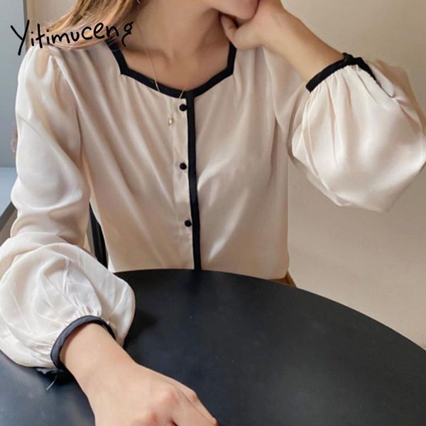 women's blouses & shirts yitimuceng casual blouse woman oversized button korean fashion long puff sleeve office lady milky shirt 2021, White
women's blouses & shirts yitimuceng casual blouse woman oversized button korean fashion long puff sleeve office lady milky shirt 2021, White