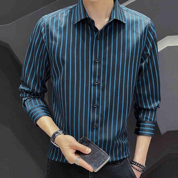 men's casual shirts youth fashion classic mens striped business long sleeve button up slim fit easy care stretch shirt 4xl 5xl ljkc, White;black
men's casual shirts youth fashion classic mens striped business long sleeve button up slim fit easy care stretch shirt 4xl 5xl ljkc, White;black