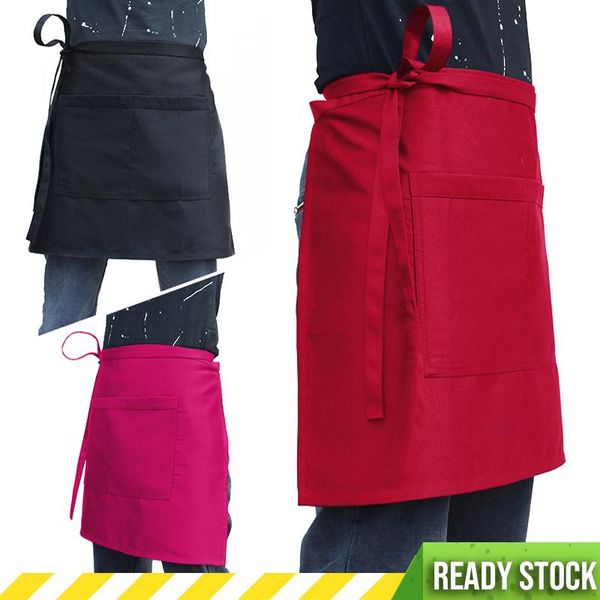 aprons half short waist polyester bib apron restaurant kitchen coffee waiter with center divide pocket
aprons half short waist polyester bib apron restaurant kitchen coffee waiter with center divide pocket