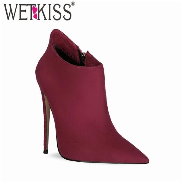 boots wetkiss ladies ankle pointed toe stiletto booties super high heels shoes woman party wedding women boot, Black
boots wetkiss ladies ankle pointed toe stiletto booties super high heels shoes woman party wedding women boot, Black