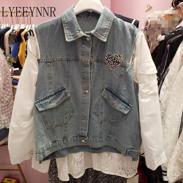 women's jackets lyeeynnr diamonds design long sleeve denim women patchwork letter pattern casual loose high street coats outerwear, Black;brown
women's jackets lyeeynnr diamonds design long sleeve denim women patchwork letter pattern casual loose high street coats outerwear, Black;brown