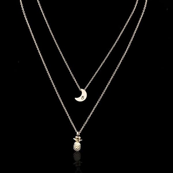 pendant necklaces pineapple necklace with alphabet moon inspirational fruit jewelry for friend sister mom wife daughter, Silver
pendant necklaces pineapple necklace with alphabet moon inspirational fruit jewelry for friend sister mom wife daughter, Silver