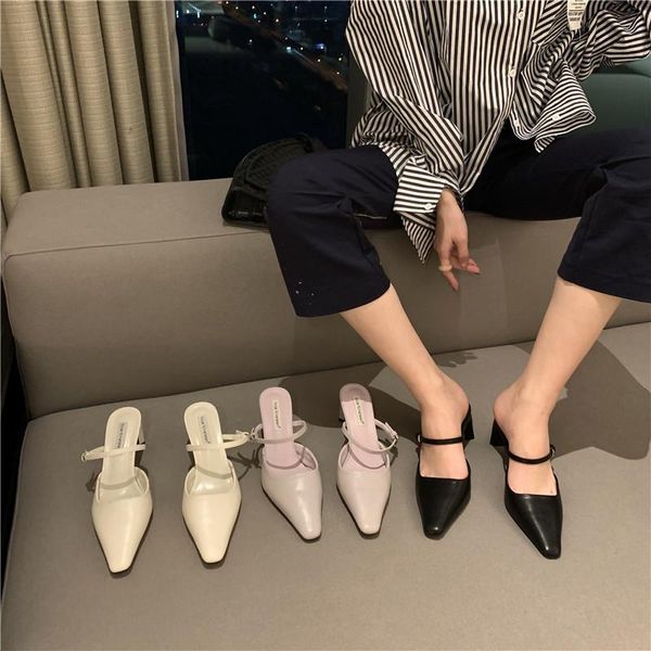 fashion women sandals slides round toe light purple shoes woman elegant ladies summer high heels slippers spike size 35-39, Black
fashion women sandals slides round toe light purple shoes woman elegant ladies summer high heels slippers spike size 35-39, Black