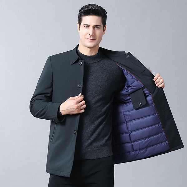 2020 down jacket men's Lapel white middle-aged and elderly light leisure thickened winter, Black
2020 down jacket men's Lapel white middle-aged and elderly light leisure thickened winter, Black