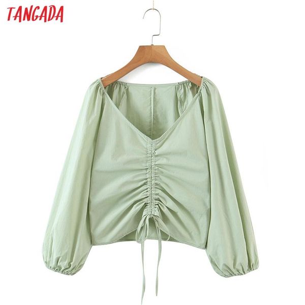 women's blouses & shirts tangada women retro green pleated cotton crop shirt 2021 autumn chic female rb51, White
women's blouses & shirts tangada women retro green pleated cotton crop shirt 2021 autumn chic female rb51, White