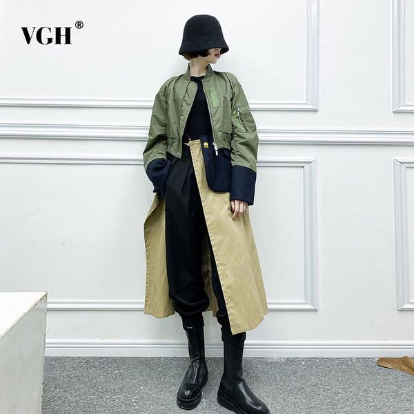 women's trench coats vgh streetwear patchwork hit color coat for women long sleeve oversized windbreaker female 2021 spring fashion, Tan;black
women's trench coats vgh streetwear patchwork hit color coat for women long sleeve oversized windbreaker female 2021 spring fashion, Tan;black