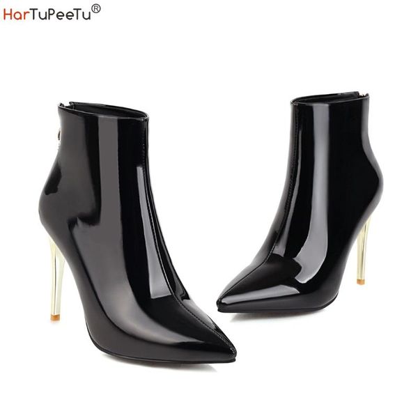 boots four seasons women glossy patent leather ankle size 3~17 black white yellow footwear super high and thin heels famale shoe
boots four seasons women glossy patent leather ankle size 3~17 black white yellow footwear super high and thin heels famale shoe